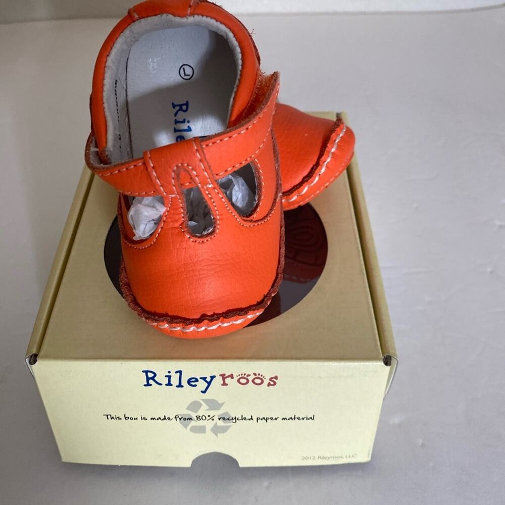 NIB Riley Roos savanna in tangerine 3-6 months sm